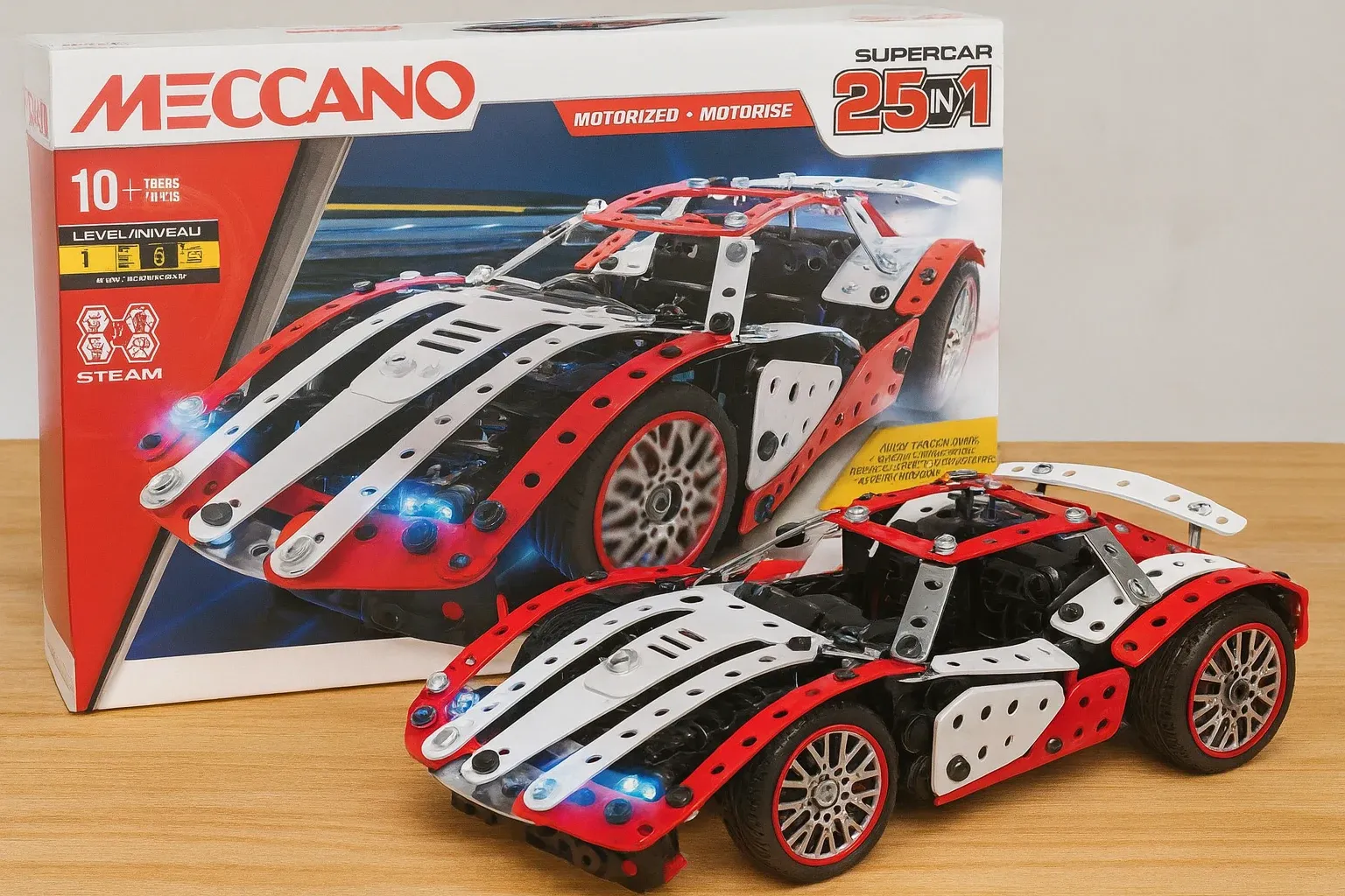 Meccano 25-in-1 Motorized Supercar Kit – The Ultimate STEM Toy!