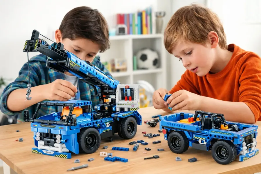 STEM 2-in-1 RC Construction Truck building toy